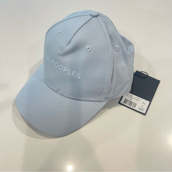 The Kooples Light Blue Logo Print Baseball cap hat NWT main image 9